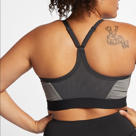 NWT Nike Grey Black Indy Sports Bra Plus Size 3X - Picture 3 of 7